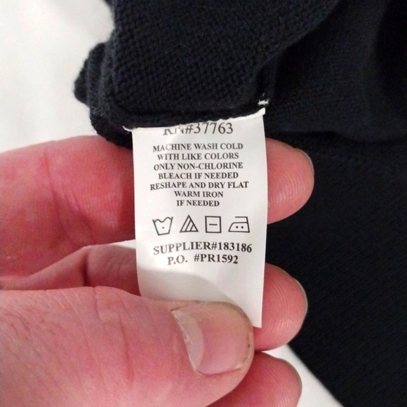 Men's PGA Tour XXL Argile V Neck Long Sleeve Sweater Black Gray Cream - Picture 4 of 8